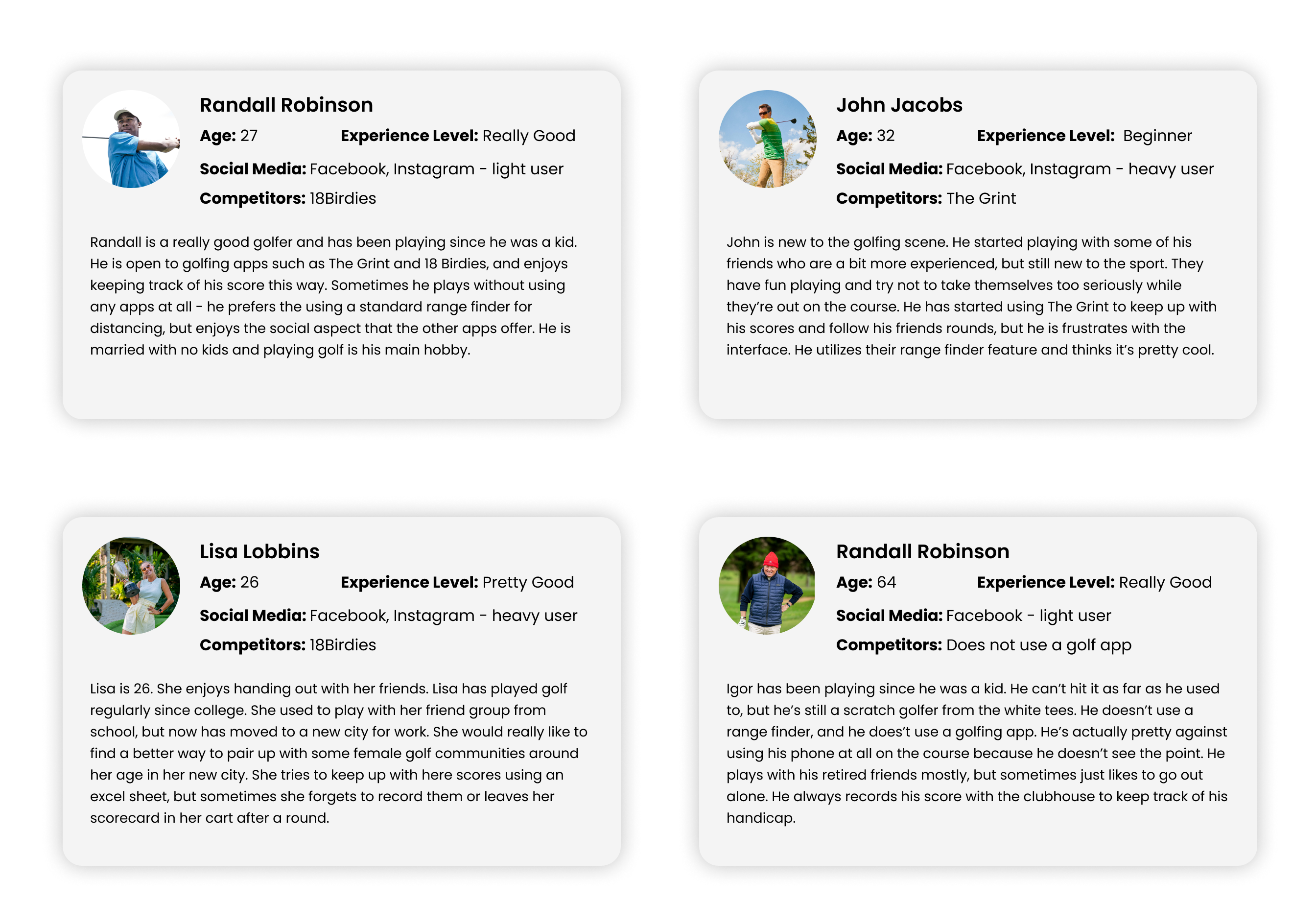 project personas